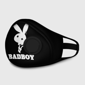 Маска из неопрена с принтом BAD BOY (секси) в городе Новоалтайск, неопрен 100% | Форма огибающая нос. Резинки для ушей с дополнительной резинкой на затылке. Клапан для выдоха для активного дыхания при занятиях спортом. Эластичный материал маски и окантовки для лучшего растяжения и прилегания маски.  | bad boy | erotic | love | playboy | заяц | кролик | любовь | плейбой | прикол | смешной | страсть | ххх | шутка | юмор