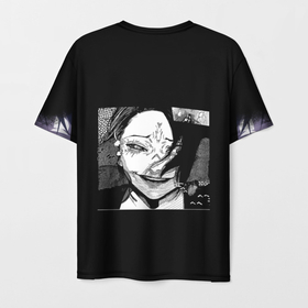 Мужская футболка 3D с принтом Ghoul Ута в Петрозаводске, 100% полиэфир | прямой крой, круглый вырез горловины, длина до линии бедер | dead inside | ghoul | глаз | глаза | гули | гуль | дед инсайд | красный глаз | токийский гуль | чёрный глаз