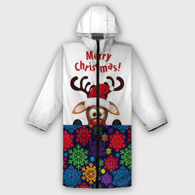 Дождевик унисекс 3D с принтом Merry Christmas (оленёнок) в Курске,  |  | Тематика изображения на принте: christmas | merry christmas | santa claus | дед мороз | ёлка | новогодние олени | новый год | оленёнок бэмби | оленёнок рудольф | орнамент | с новым годом | сантаклаус | свитер с оленями | снегурочка | снежинки | узоры