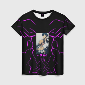 Женская футболка 3D с принтом Поднятие уровня в Санкт-Петербурге, 100% полиэфир ( синтетическое хлопкоподобное полотно) | прямой крой, круглый вырез горловины, длина до линии бедер | dark | love | люблю | любовь | поднятие уровня | тьма