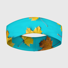 Повязка на голову 3D с принтом Кленовый листочек в Кировске,  |  | красивое | листья | модное | осень | тренды