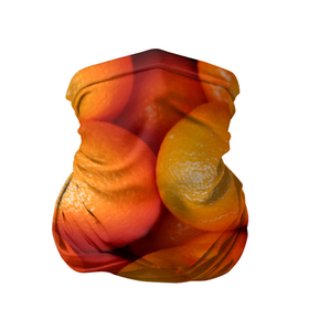 Бандана-труба 3D с принтом Мандаринчик чик в Курске, 100% полиэстер, ткань с особыми свойствами — Activecool | плотность 150‒180 г/м2; хорошо тянется, но сохраняет форму | Тематика изображения на принте: зима | новыйгод | тренды | фрукты | яркое