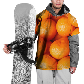 Накидка на куртку 3D с принтом Мандаринчик чик в Кировске, 100% полиэстер |  | зима | новыйгод | тренды | фрукты | яркое