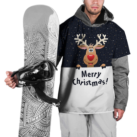 Накидка на куртку 3D с принтом Новогодний Оленёнок Рудольф в Новосибирске, 100% полиэстер |  | christmas | merry christmas | santa claus | дед мороз | ёлка | новогодние олени | новый год | оленёнок бэмби | оленёнок рудольф | с новым годом | сантаклаус | свитер с оленями | северный олень | снегурочка | снежинки
