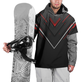 Накидка на куртку 3D с принтом футуристический вектор в Тюмени, 100% полиэстер |  | Тематика изображения на принте: вектор | геометрический | красный | линия | футуристический | черный