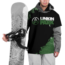 Накидка на куртку 3D с принтом Линкин Парк в стиле Гранж | Linkin Park в Екатеринбурге, 100% полиэстер |  | Тематика изображения на принте: album | bennington | chester | green | grunge | linkin park | mike | music | rock | shinoda | style | альбом | беннингтон | гитара | гранж | линкин парк | логотип | музыка | надпись | певец | полосы | потертости | рок | честер | шинода