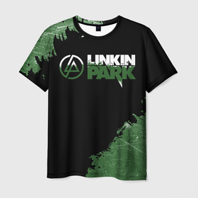 Мужская футболка 3D с принтом Линкин Парк в стиле Гранж | Linkin Park в Курске, 100% полиэфир | прямой крой, круглый вырез горловины, длина до линии бедер | album | bennington | chester | green | grunge | linkin park | mike | music | rock | shinoda | style | альбом | беннингтон | гитара | гранж | линкин парк | логотип | музыка | надпись | певец | полосы | потертости | рок | честер | шинода