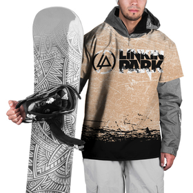 Накидка на куртку 3D с принтом Linkin Park | Рок Группа Линкин Парк в Екатеринбурге, 100% полиэстер |  | album | bennington | chester | green | grunge | linkin park | mike | music | rock | shinoda | style | альбом | бежевый | беннингтон | гитара | гранж | линкин парк | логотип | музыка | надпись | певец | полосы | потертости | рок | честер | шинода