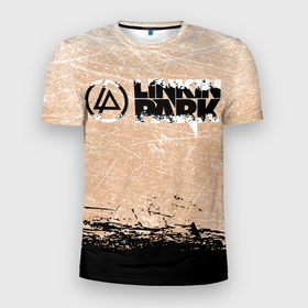 Мужская футболка 3D Slim с принтом Linkin Park | Рок Группа Линкин Парк в Белгороде, 100% полиэстер с улучшенными характеристиками | приталенный силуэт, круглая горловина, широкие плечи, сужается к линии бедра | album | bennington | chester | green | grunge | linkin park | mike | music | rock | shinoda | style | альбом | бежевый | беннингтон | гитара | гранж | линкин парк | логотип | музыка | надпись | певец | полосы | потертости | рок | честер | шинода