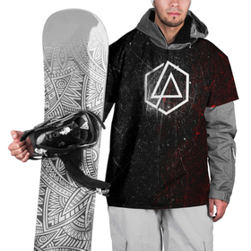 Накидка на куртку 3D с принтом Linkin Park Logo | Линкин Парк в Екатеринбурге, 100% полиэстер |  | album | bennington | chester | green | grunge | linkin park | mike | music | rock | shinoda | style | альбом | беннингтон | гитара | гранж | линкин парк | логотип | музыка | надпись | певец | полосы | потертости | рок | честер | шинода