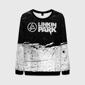 Мужской свитшот 3D с принтом Линкин Парк Лого Рок ЧБ | Linkin Park Rock , 100% полиэстер с мягким внутренним слоем | круглый вырез горловины, мягкая резинка на манжетах и поясе, свободная посадка по фигуре | Тематика изображения на принте: album | bennington | chester | green | grunge | linkin park | mike | music | rock | shinoda | style | альбом | беннингтон | гитара | гранж | линкин парк | логотип | музыка | надпись | певец | полосы | потертости | рок | честер | шинода