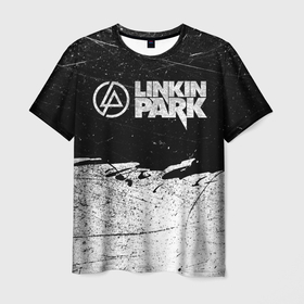 Мужская футболка 3D с принтом Линкин Парк Лого Рок ЧБ | Linkin Park Rock в Белгороде, 100% полиэфир | прямой крой, круглый вырез горловины, длина до линии бедер | Тематика изображения на принте: album | bennington | chester | green | grunge | linkin park | mike | music | rock | shinoda | style | альбом | беннингтон | гитара | гранж | линкин парк | логотип | музыка | надпись | певец | полосы | потертости | рок | честер | шинода