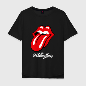 Мужская футболка хлопок Oversize с принтом Rolling Stones   Роллинг Стоунз в Петрозаводске, 100% хлопок | свободный крой, круглый ворот, “спинка” длиннее передней части | heavy metal | metal | rock | rolling | rolling stones | stones | trash metal | губы | квартет | метал | рок | рок группа | рок группы | роллинг стоунз | трэш метал | хеви метал | язык