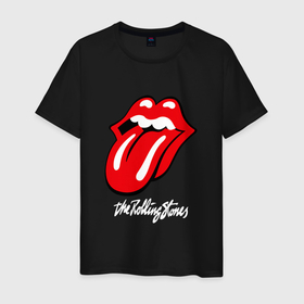 Мужская футболка хлопок с принтом Rolling Stones   Роллинг Стоунз в Курске, 100% хлопок | прямой крой, круглый вырез горловины, длина до линии бедер, слегка спущенное плечо. | heavy metal | metal | rock | rolling | rolling stones | stones | trash metal | губы | квартет | метал | рок | рок группа | рок группы | роллинг стоунз | трэш метал | хеви метал | язык