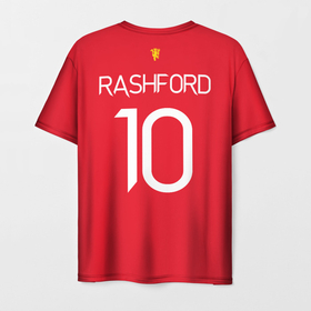 Мужская футболка 3D с принтом Маркус Рашфорд, Манчестер Юнайтед в Екатеринбурге, 100% полиэфир | прямой крой, круглый вырез горловины, длина до линии бедер | manchester united | rashford | манчестер | манчестер юнайтед | маркус рашфорд | рашфорд