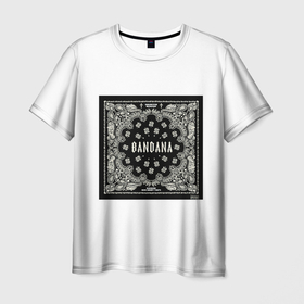 Мужская футболка 3D с принтом KIZARU (BANDANA) , 100% полиэфир | прямой крой, круглый вырез горловины, длина до линии бедер | bandana | kizaru | music | мерч | музыка | рэп