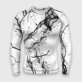 Мужской рашгард 3D с принтом нейронные связи в Тюмени,  |  | иллюстрация | молния | нейрон | узор | черно белый