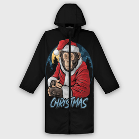 Дождевик унисекс 3D с принтом CHRISTMAS (обезьяна) в городе Новоалтайск,  |  | chimpanzee | christmas | gorilla | merry christmas | monkey | santa claus | бигфут | гамадрил | гиббон | год обе | горилла | дед мороз | ёлка | животное | зверь | мартышка | новый год | обезьяна | орангутан | подарок | праздник
