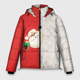 Мужская зимняя куртка 3D с принтом Дед Мороз (селфи) , верх — 100% полиэстер; подкладка — 100% полиэстер; утеплитель — 100% полиэстер | длина ниже бедра, свободный силуэт Оверсайз. Есть воротник-стойка, отстегивающийся капюшон и ветрозащитная планка. 

Боковые карманы с листочкой на кнопках и внутренний карман на молнии. | christmas | merry christmas | santa claus | дед мороз | ёлка | зима | мороз | новый год | подарок | праздник | рождество | с новым годом | санта клаус | селфи | снегурочка | телефон | фото