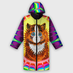 Дождевик унисекс 3D с принтом Psychedelic Rainbow Cat в Новосибирске,  |  | Тематика изображения на принте: benedict cumberbatch | louis wain | louis wains cats | psychedelic rainbow cat | the electrical life | антропоморфный | бенедикт камбербэтч | известный художник | кошачьи миры луиса уэйна | луис вэйн | луис уэйн | радуга | радужный кот