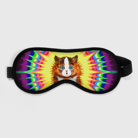 Маска для сна 3D с принтом Psychedelic Rainbow Cat в Курске, внешний слой — 100% полиэфир, внутренний слой — 100% хлопок, между ними — поролон |  | benedict cumberbatch | louis wain | louis wains cats | psychedelic rainbow cat | the electrical life | антропоморфный | бенедикт камбербэтч | известный художник | кошачьи миры луиса уэйна | луис вэйн | луис уэйн | радуга | радужный кот