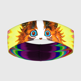 Повязка на голову 3D с принтом Psychedelic Rainbow Cat в Петрозаводске,  |  | Тематика изображения на принте: benedict cumberbatch | louis wain | louis wains cats | psychedelic rainbow cat | the electrical life | антропоморфный | бенедикт камбербэтч | известный художник | кошачьи миры луиса уэйна | луис вэйн | луис уэйн | радуга | радужный кот