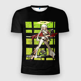 Мужская футболка 3D Slim с принтом Ramlethal в Тюмени, 100% полиэстер с улучшенными характеристиками | приталенный силуэт, круглая горловина, широкие плечи, сужается к линии бедра | game | games | ggs | guilty gear | guilty gear strive | гилти гир стрэйв | игра | игры