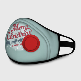 Маска из неопрена с принтом Merry Christmas (хо хо хо) в городе Новоалтайск, неопрен 100% | Форма огибающая нос. Резинки для ушей с дополнительной резинкой на затылке. Клапан для выдоха для активного дыхания при занятиях спортом. Эластичный материал маски и окантовки для лучшего растяжения и прилегания маски.  | christmas | merry christmas | santa claus | дед мороз | ёлка | зима | мороз | новый год | олени | подарок | праздник | рождество | с новым годом | сани с оленями | санта клаус | снегурочка | снежинки