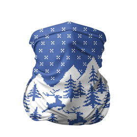 Бандана-труба 3D с принтом Горные Олени , 100% полиэстер, ткань с особыми свойствами — Activecool | плотность 150‒180 г/м2; хорошо тянется, но сохраняет форму | merry christmas | алатырь | бабушкин свитер | вышиванка | горы | ёлка | зверь | зима | косули | лось | новый год | обережная вышивка | олень | орнамент | подарок | рождество | русская рубашка | свитер