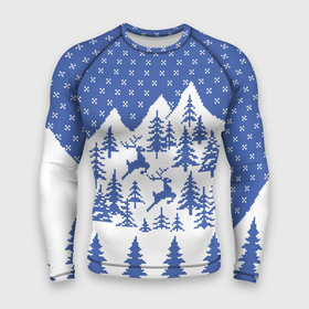 Мужской рашгард 3D с принтом Горные Олени ,  |  | merry christmas | алатырь | бабушкин свитер | вышиванка | горы | ёлка | зверь | зима | косули | лось | новый год | обережная вышивка | олень | орнамент | подарок | рождество | русская рубашка | свитер