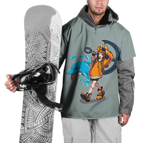 Накидка на куртку 3D с принтом May whith dolphin в Тюмени, 100% полиэстер |  | game | games | ggs | guilty gear | guilty gear strive | гилти гир стрэйв | игра | игры