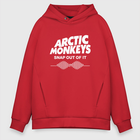 Мужское худи Oversize хлопок с принтом Arctic Monkeys, группа в Курске, френч-терри — 70% хлопок, 30% полиэстер. Мягкий теплый начес внутри —100% хлопок | боковые карманы, эластичные манжеты и нижняя кромка, капюшон на магнитной кнопке | Тематика изображения на принте: arctic | monkeys | rock | алекс тёрнер | арктик | группа | группы | джейми кук | инди | манкиз | музыка | мэтт хелдерс | ник омэлли | постпанк | рок