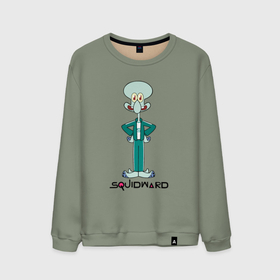 Мужской свитшот хлопок с принтом Squidward Squid Game в Белгороде, 100% хлопок |  | squid game | игра в кальмара сквид | королевская битва | сон ки хун | хван дон хёк | чхо сан воо