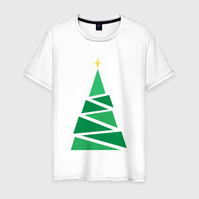 Мужская футболка хлопок с принтом Новогоднее дерево , 100% хлопок | прямой крой, круглый вырез горловины, длина до линии бедер, слегка спущенное плечо. | веселье | ель | новогоднее дерево | новогоднее чудо | новый год | праздники | рождество | рождетсвеская ель