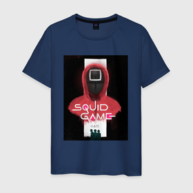 Мужская футболка хлопок с принтом Squid gamee в Ухте, 100% хлопок | прямой крой, круглый вырез горловины, длина до линии бедер, слегка спущенное плечо. | aquid | game | netflix | squid game | в | игра | игра в кальмара | кальмара | сериалю