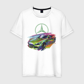 Мужская футболка хлопок с принтом Mercedes V8 Biturbo Motorsport , 100% хлопок | прямой крой, круглый вырез горловины, длина до линии бедер, слегка спущенное плечо. | car | color | expression | germany | mercedes | motorsport | power | prestige | speed | v8 bitirbo | автомобиль | автоспорт | германия | мерседес | мощь | престиж | скорость | цвет | экспрессия