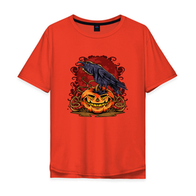 Мужская футболка хлопок Oversize с принтом Halloween 
