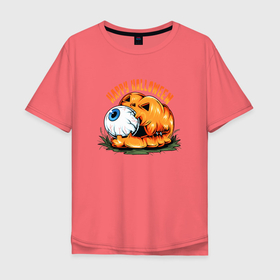Мужская футболка хлопок Oversize с принтом Halloween 