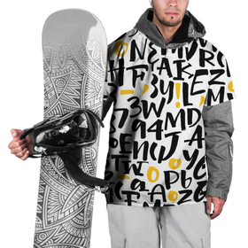 Накидка на куртку 3D с принтом Буквенный бум в Новосибирске, 100% полиэстер |  | алфавит | арт | буквы | иллюстрация | текст