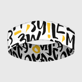 Повязка на голову 3D с принтом Буквенный бум в Курске,  |  | алфавит | арт | буквы | иллюстрация | текст