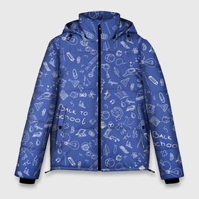 Мужская зимняя куртка 3D с принтом Студенческий бум в Екатеринбурге, верх — 100% полиэстер; подкладка — 100% полиэстер; утеплитель — 100% полиэстер | длина ниже бедра, свободный силуэт Оверсайз. Есть воротник-стойка, отстегивающийся капюшон и ветрозащитная планка. 

Боковые карманы с листочкой на кнопках и внутренний карман на молнии. | Тематика изображения на принте: back | арт | иллюстрация | карандаш | универ | школа
