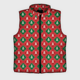 Мужской жилет утепленный 3D с принтом Ёлочки (красно зелёные) ,  |  | merry christmas | бабушкин свитер | дед мороз | ёлка | елочные шары | новогодний подарок | новый год | подарок | природа | рождество | свитер | свитер с ёлками | снежинки