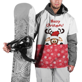 Накидка на куртку 3D с принтом Оленёнок (Merry Christmas) в Новосибирске, 100% полиэстер |  | merry christmas | santa claus | дед мороз | ёлка | зверь | зима | лось | мороз | новогодние олени | новый год | оленёнок бэмби | оленёнок рудольф | олень | подарок | празд | рождество | с новым годом | сантаклаус