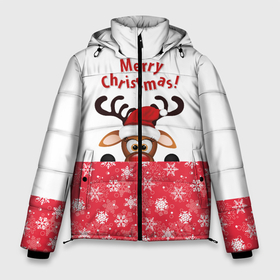 Мужская зимняя куртка 3D с принтом Оленёнок (Merry Christmas) в Новосибирске, верх — 100% полиэстер; подкладка — 100% полиэстер; утеплитель — 100% полиэстер | длина ниже бедра, свободный силуэт Оверсайз. Есть воротник-стойка, отстегивающийся капюшон и ветрозащитная планка. 

Боковые карманы с листочкой на кнопках и внутренний карман на молнии. | merry christmas | santa claus | дед мороз | ёлка | зверь | зима | лось | мороз | новогодние олени | новый год | оленёнок бэмби | оленёнок рудольф | олень | подарок | празд | рождество | с новым годом | сантаклаус