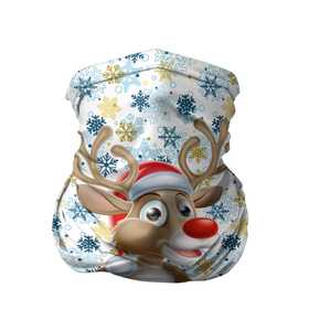 Бандана-труба 3D с принтом Весёлый Оленёнок , 100% полиэстер, ткань с особыми свойствами — Activecool | плотность 150‒180 г/м2; хорошо тянется, но сохраняет форму | christmas | santa claus | дед мороз | ёлка | зима | игрушки | лось | мороз | новогодние олени | новый год | оленёнок бэмби | оленёнок рудольф | олень | подарок | праздник | рождество | с новым годом | сантаклаус