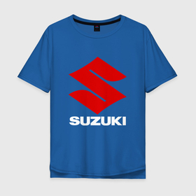 Мужская футболка хлопок Oversize с принтом SUZUKI   СУЗУКИ ЛОГО НАДПИСЬ , 100% хлопок | свободный крой, круглый ворот, “спинка” длиннее передней части | Тематика изображения на принте: japan | suzuki | suzuki logo | suzuki motor corporation | tokyo | авто | автомобиль | сидзуока | судзуки | судзуки кабусикигайся | сузуки | сузуки лого | токио | япония