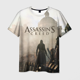 Мужская футболка 3D с принтом ASSASSIN S CREED, игра в Екатеринбурге, 100% полиэфир | прямой крой, круглый вырез горловины, длина до линии бедер | asasins | slayer | асасин | ассасин крид | ассассин | тамплиеры