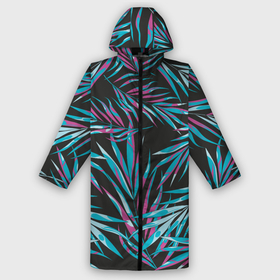 Дождевик унисекс 3D с принтом Листья Пальм Неон в городе Новоалтайск,  |  | leaf | neon | palm | summer | неон | пальма