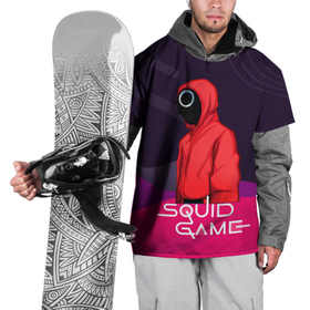 Накидка на куртку 3D с принтом Игра в кальмара (сериал) в Тюмени, 100% полиэстер |  | squid game | выживание | игра в кальмара | кальмар | корейский | корея