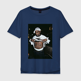 Мужская футболка хлопок Oversize с принтом Legends Never Die  2Pac в Белгороде, 100% хлопок | свободный крой, круглый ворот, “спинка” длиннее передней части | 2pac | rap | west coast | звёзды рэпа | музыка